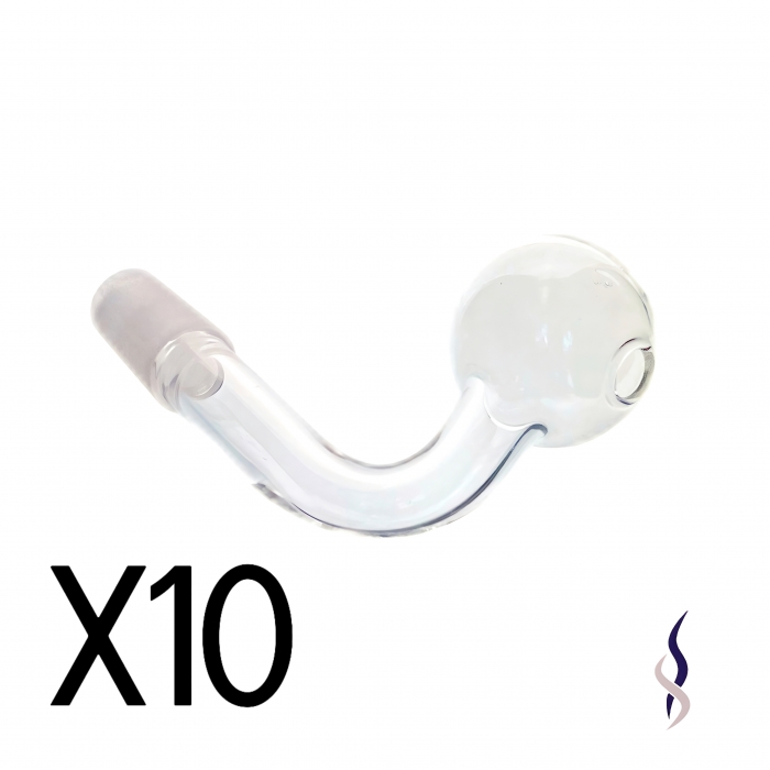 Ten Mini Bubbler Top Glass Pipe C14mm B28mm L7cm