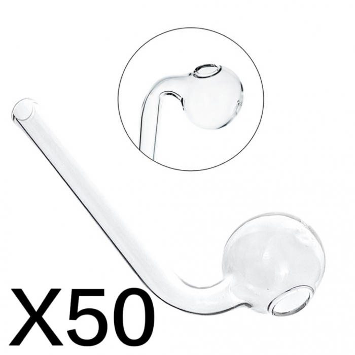 50 x Vertical Curved Glass Pipes 11cm