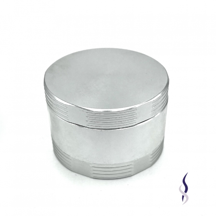 Classic Metallic 4Pieces D55mm Aluminum Herb Grinder Silver