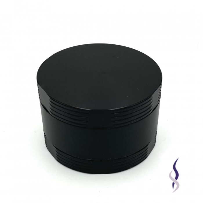 Classic Metallic 4Pieces D55mm Aluminum Herb Grinder Black
