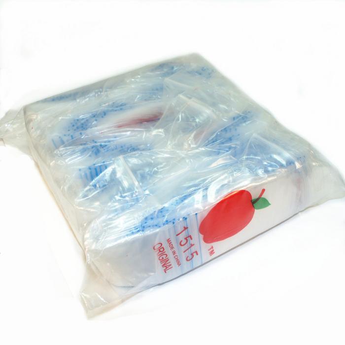 Clear Plastic Bags Mini 38x38mm Resealable Pack of 100