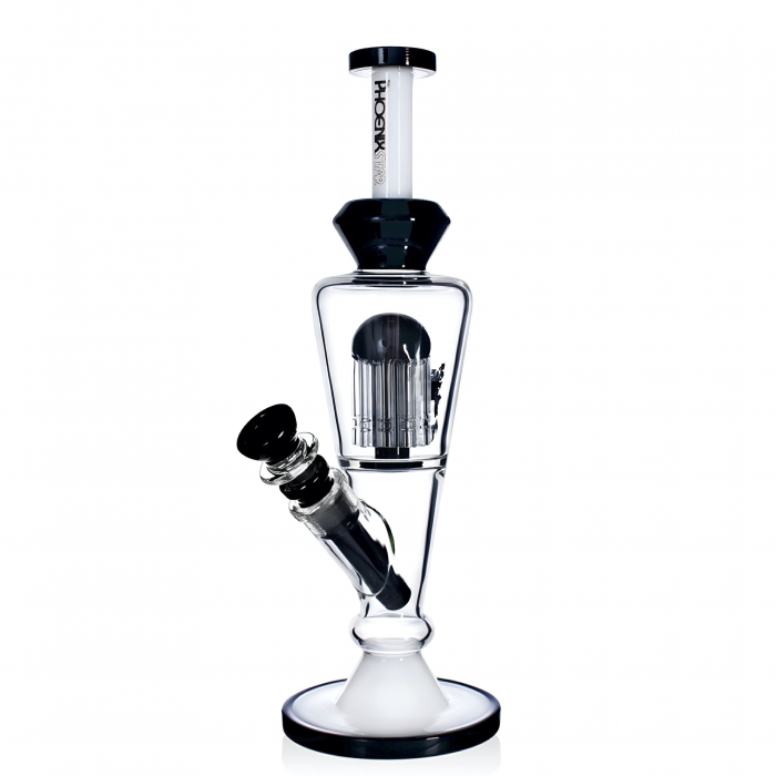 Phoenix Star 10 Arm Tree Perc Glass Bong 31cm Black