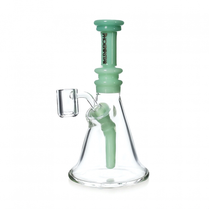 Phoenix Star Glass Dab Rig with Quartz Banger 19cm Green