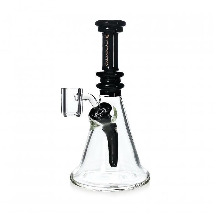 Phoenix Star Glass Dab Rig with Quartz Banger 19cm Black