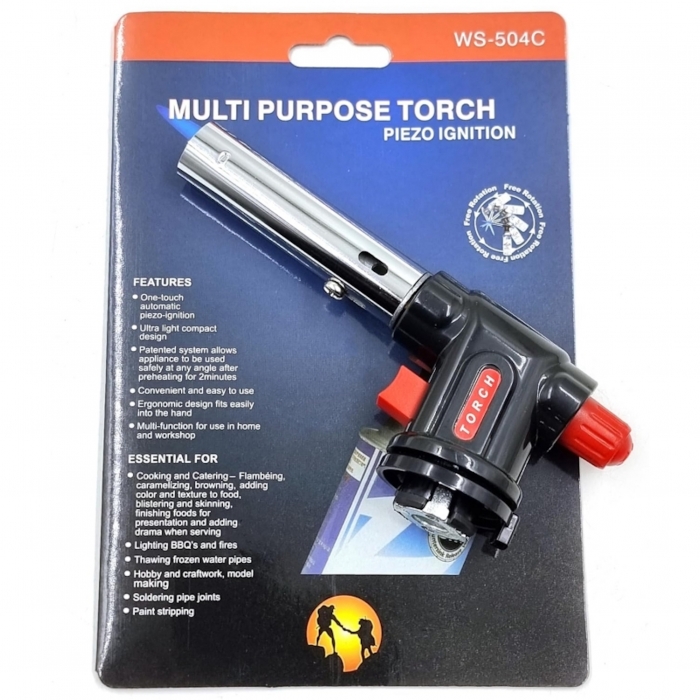 Multi Purpose Torch Flame Gun with Piezo Ignition Lighter