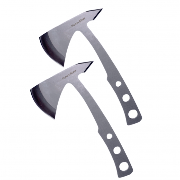 Pipers River Satin Finished Blade Set Of 2 Throwing Axes PR107S2 24cm