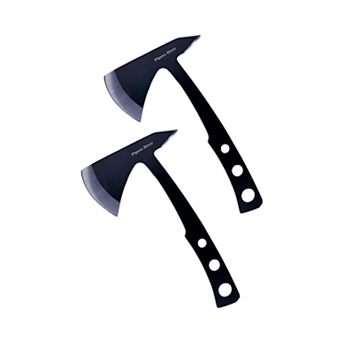 Pipers River Black Finished Blade Set Of 2 Throwing Axes PR107B2 24cm