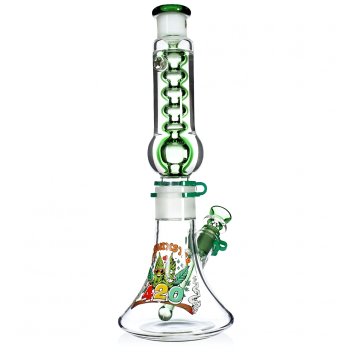 Phoenix Star 420 Special Glycerin Water Glass Bong 33cm Green