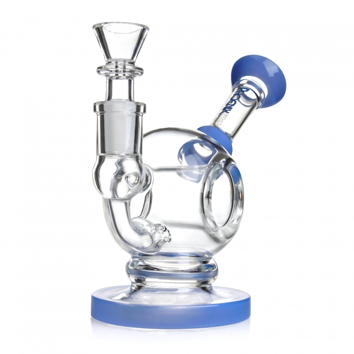 Phoenix Star Glass Water Bubbler 15cm Blue