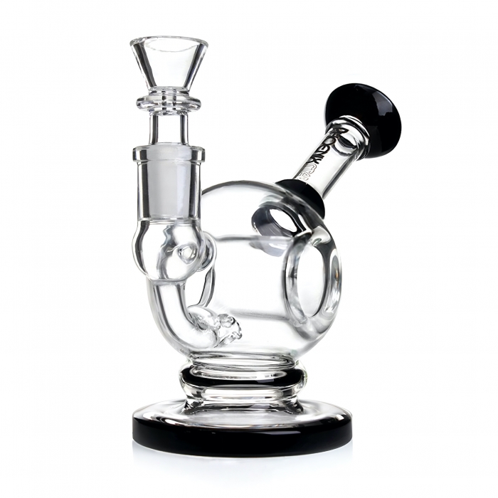 Phoenix Star Glass Water Bubbler 15cm Black