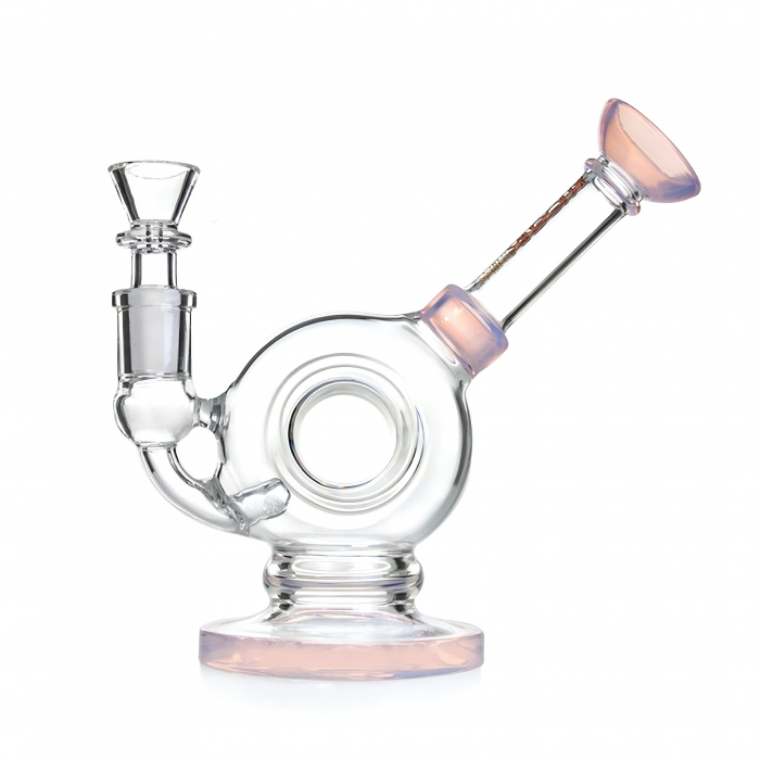 Phoenix Star Glass Water Bubbler 15cm Pink