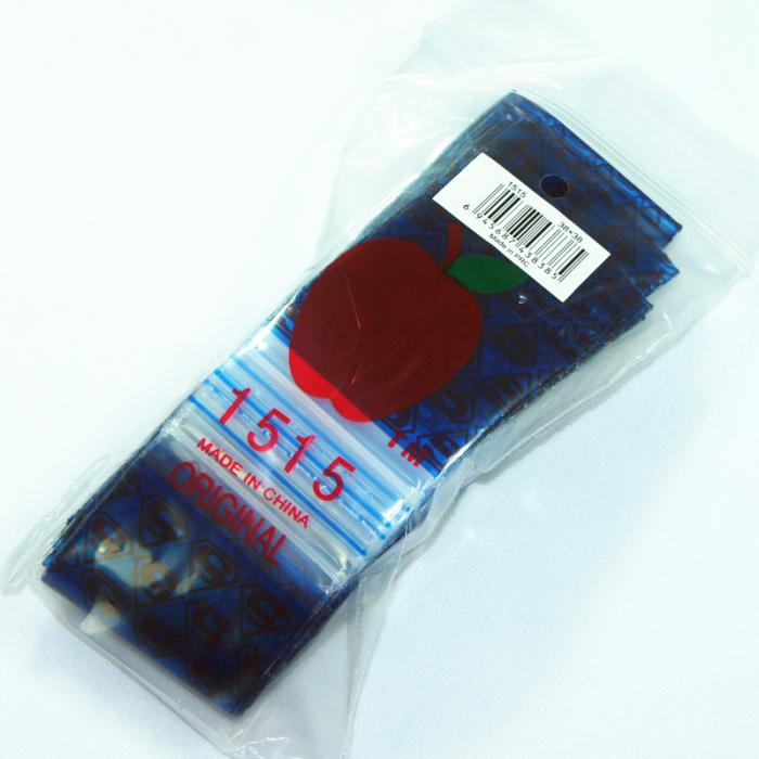 100 Apple1515 Resealable Plastic Bags Superman 38x38mm