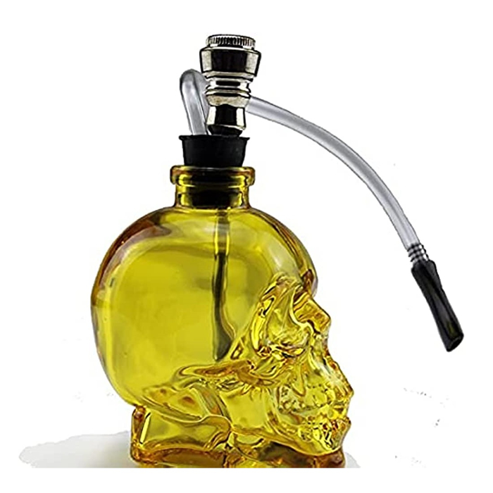 Skull Full Color Glass Mini Hookah 12cm