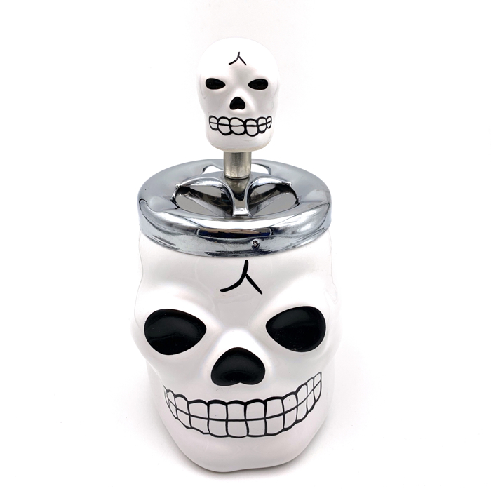 Skull Ceramic Spinning Ashtray