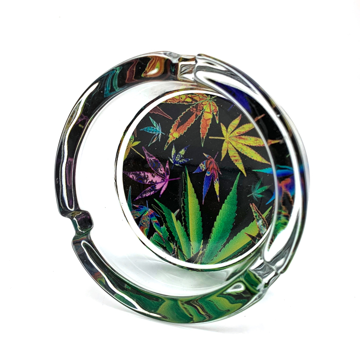 Leaf Thick Glass Ashtray