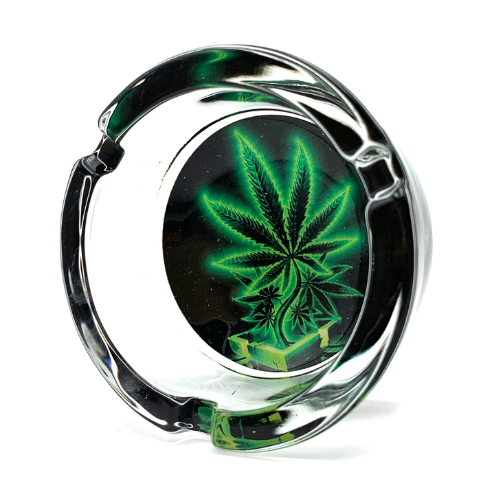 Leaf Thick Glass Ashtray