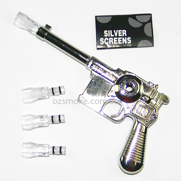 Gun Pipe With Mesh Silver