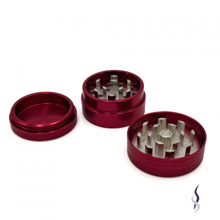 Aluminium Sharp Teeth Grinder D37mm Red