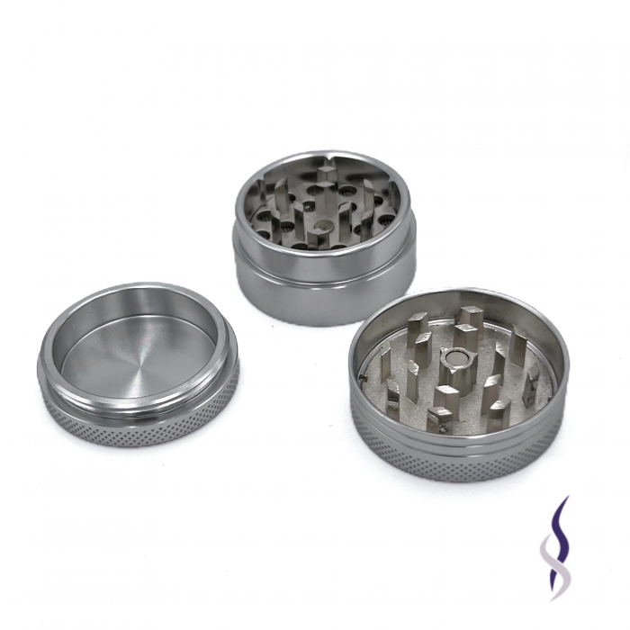 Aluminium Sharp Teeth Grinder D37mm Silver