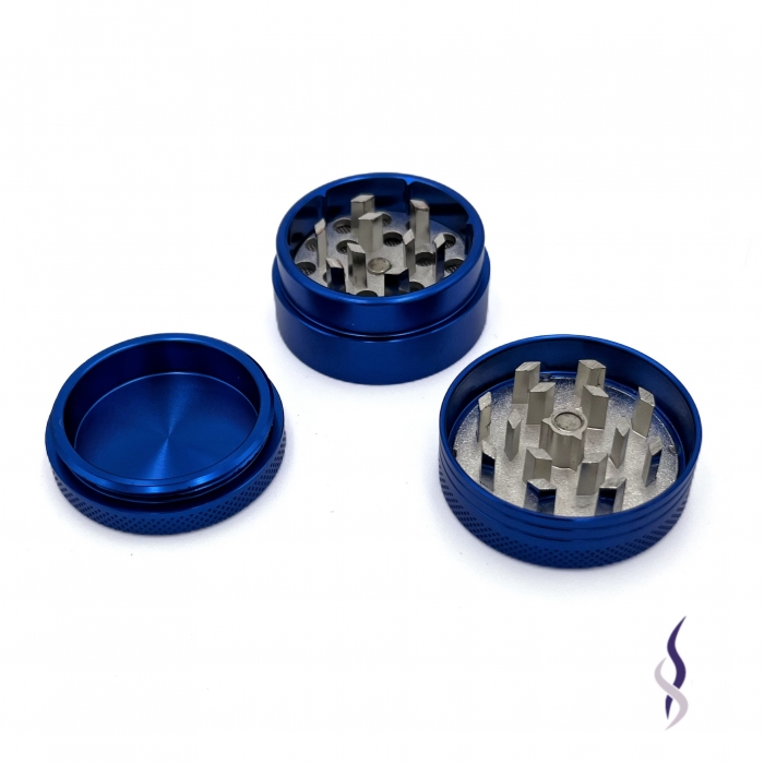 Aluminium Sharp Teeth Grinder D37mm Blue