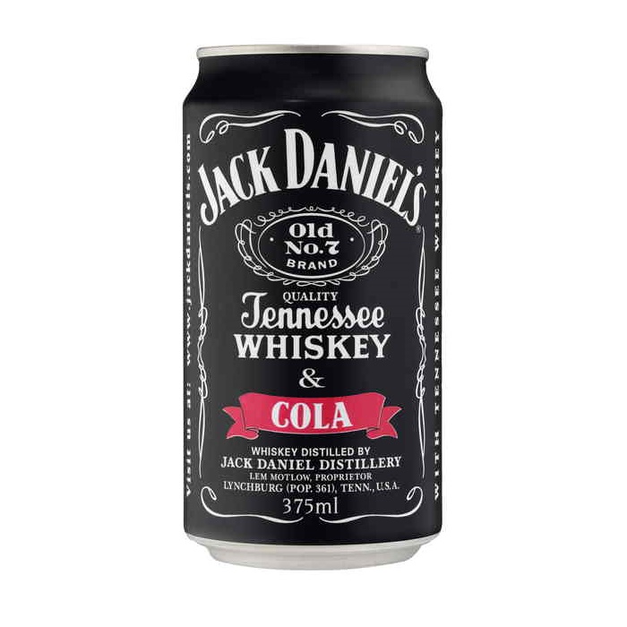 Diversion Safe Jack Daniels Tennessee Whiskey Cola Premixed Can