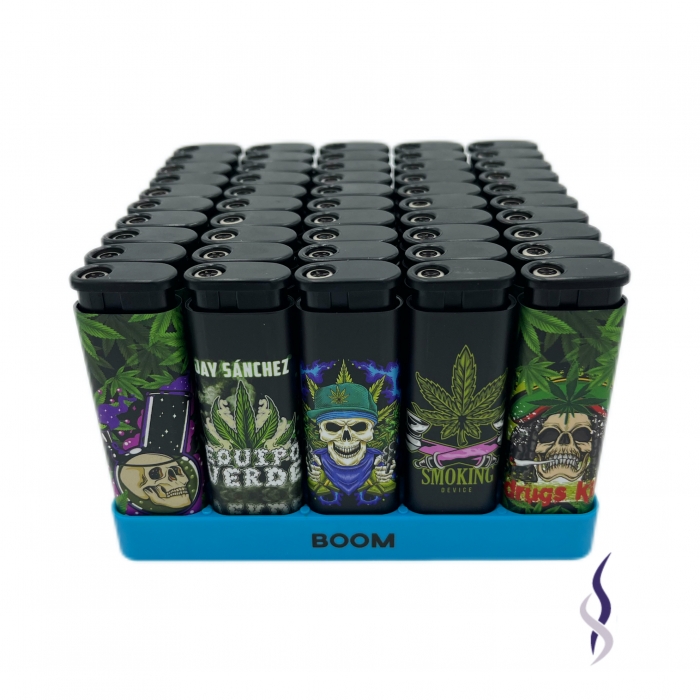 Boom Skull Leaf WindProof Gas Jet lighter