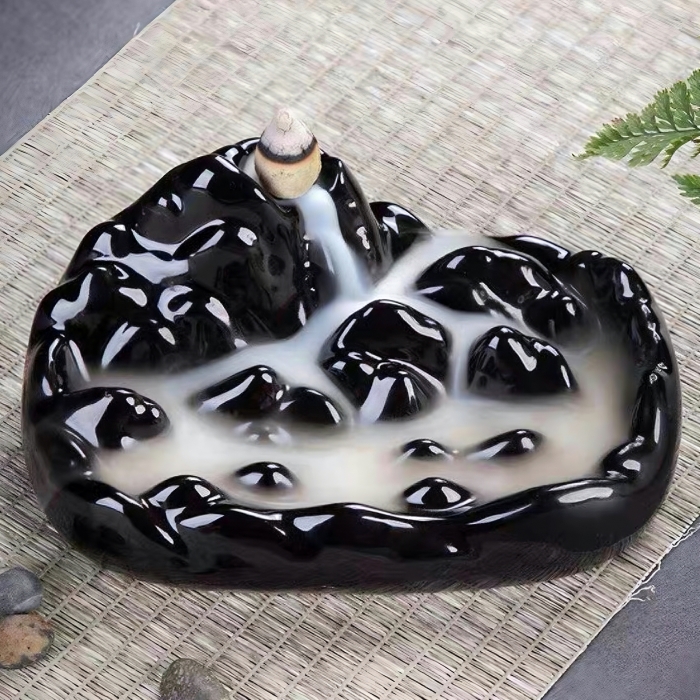 Handcrafted Mountains Ceramic Backflow Incense Burner