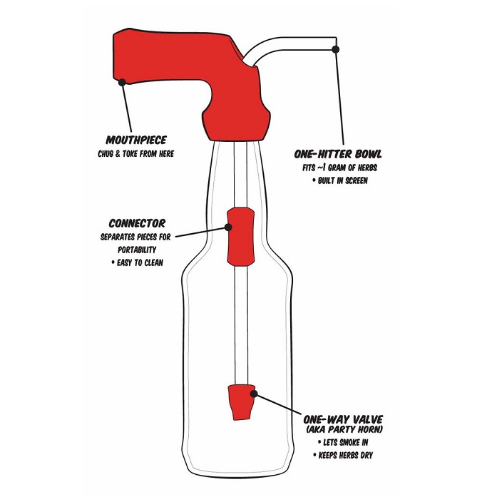 The Knockout Silicone Beer Bong