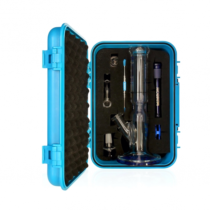 Phoenix Star Dual Use 25cm Bong Dab Starter Kit with Bowl Banger Blue