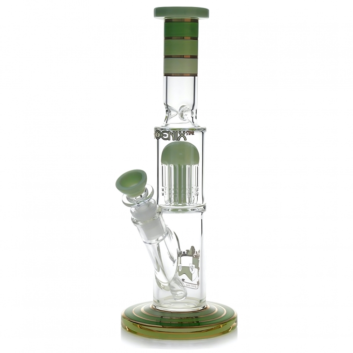 Phoenix Star Percolator Bong with 8 Arms Perc 31cm Green