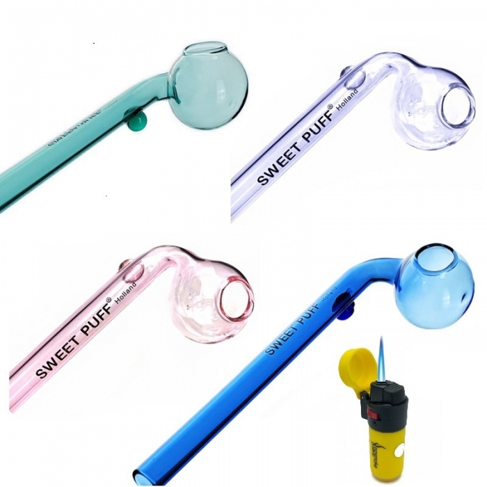 Sweet Puff Four Colours Pipe Mix Pack Plus Free Jet Lighter